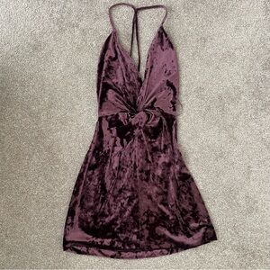Zara Deep Purple Velvet Dress